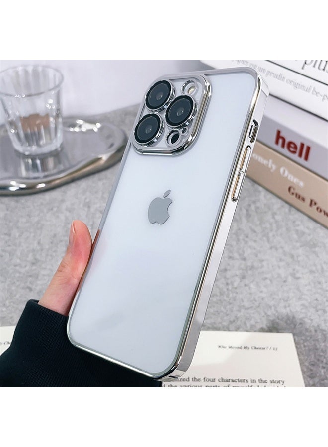 Luxury Transparent Plating Phone Case for iPhone 16 Pro Max PC Shockproof Thin Cover for iPhone 16 Cases - Image 1